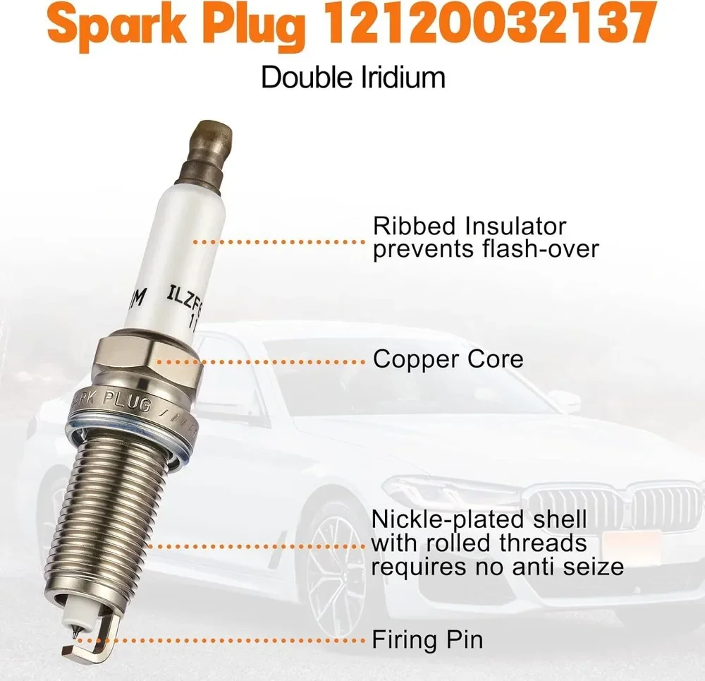 12137562744 12137571643 12137594937 6 шт. Катушка зажигания + 6 шт. Свеча зажигания для BMW 530xi 525xi 525i 330i 3.0L 2006-2007 гг.