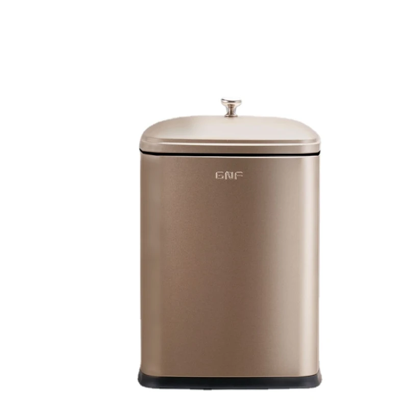 Stainless Steel Tea Trash Can with Lid Tea Residue Barrel Kombucha Bucket 12L Filter Household