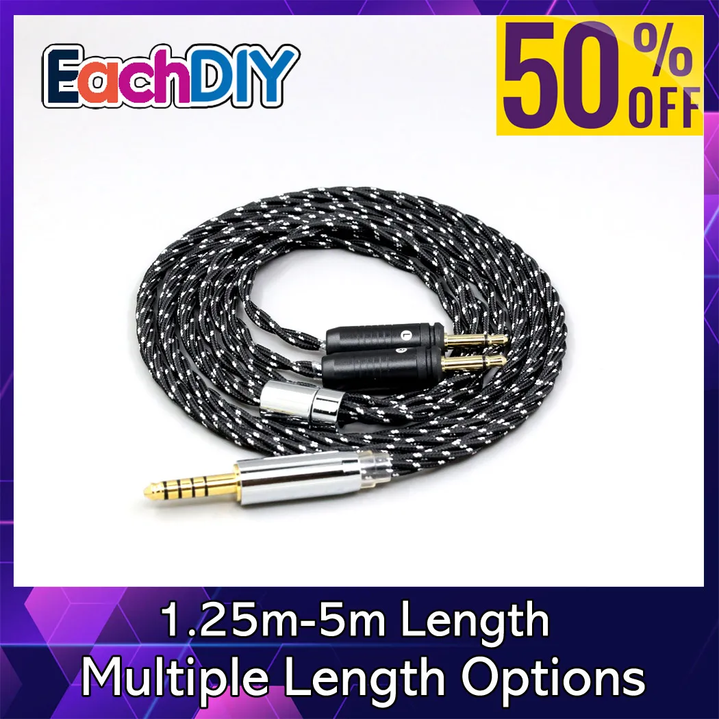 OCC مختلط OFC التواء النايلون سماعة كابل ل البؤري واضح Elear Elex Elegia Stellia Celestee مشع سماعة LN008707