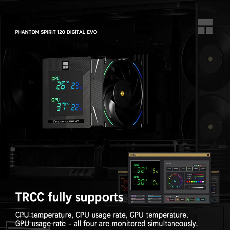 Thermalright Phantom Spirit 120 DIGITAL 7*6mm AGHP GEN5.0 차세대 반중력 히트 파이프 지원 LGA1851/1700 AMD AM5