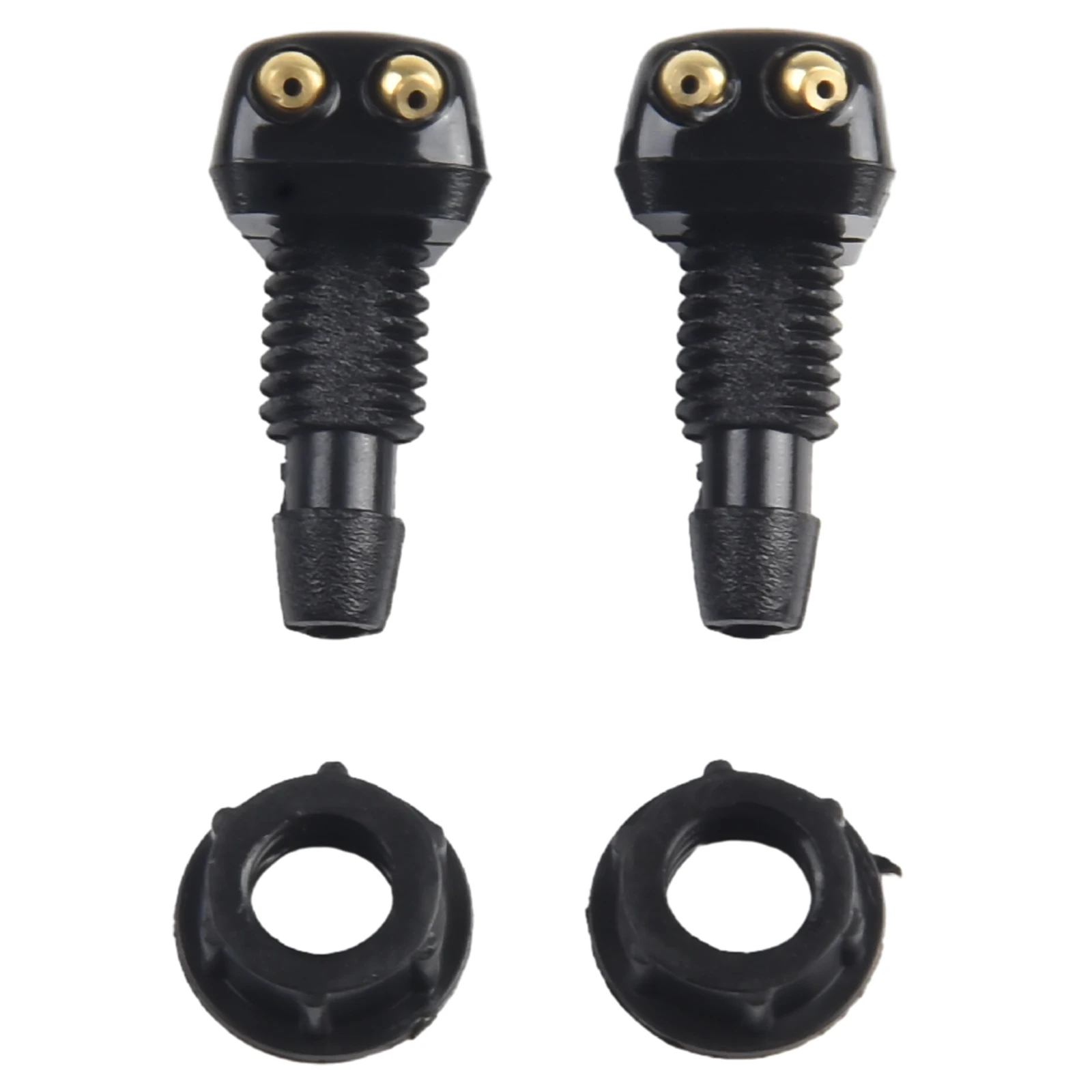 Washer Jet Washer Wiper Nozzle Car Accessories Universal Windshield Anti-corrosion Black Dual Holes High Quality