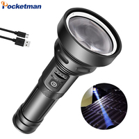 Most Powerful 1500M Long Range High Lumen LED Flashlight USB Rechargeable 7 Modes Aluminum Alloy Flashlights Portable Torch