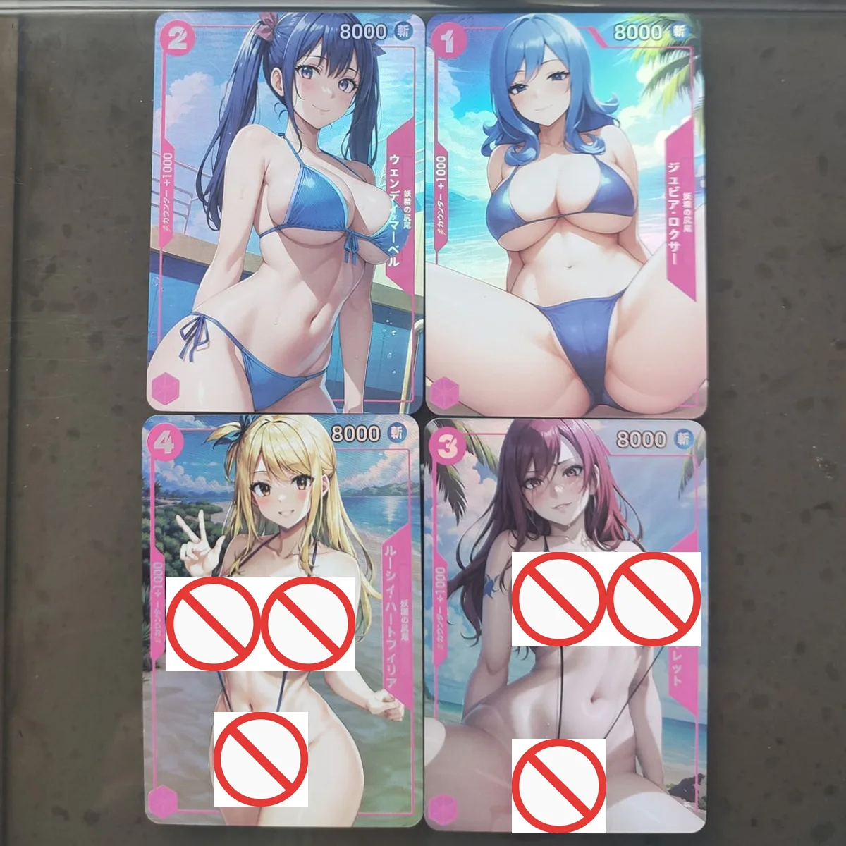 4 قطعة/المجموعة 59X86 مللي متر Diy آلهة قصة لوسي Heartfilia جمع بطاقة الانكسار اللون فلاش ويندي مارفيل أنيمي بطاقة دمى هدايا