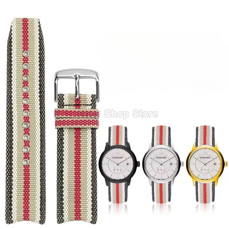 Correa de reloj para hombre Burberry, Compatible con BU7600/7680, correa de reloj de cuero de lona a cuadros Burberry para hombre de 22mm de ancho
