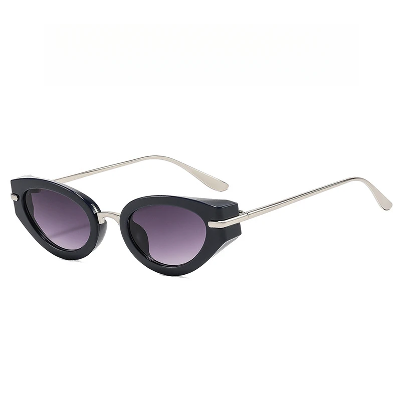 Personality fashionable cat eye modelling thick frame sunglasses men and women go out sunshade glasses
