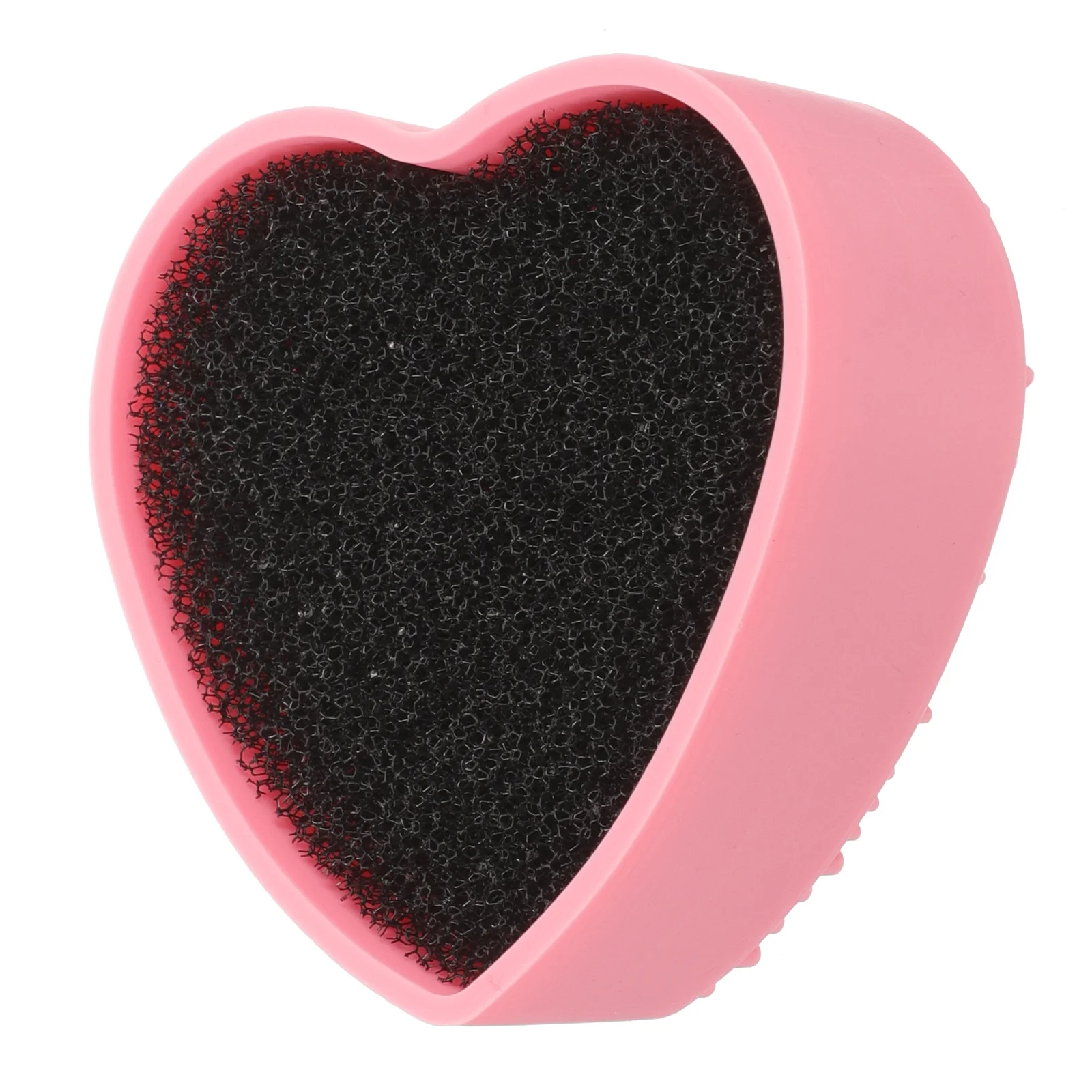Schwamm Make-up Lidschatten Pinsel Reinigungsbox Rosa herzförmiges Silikagel Dual Use Quick Clean Tragbare Reisebürste Reinigungsbox