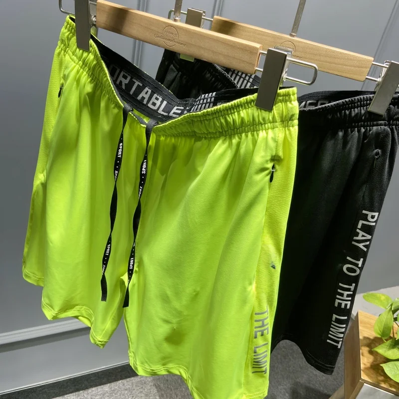 

Летние профессиональные быстросохнущие высокоэластичные гладкие дышащие мужские спортивные повседневные брюки-шорты, модные брюки