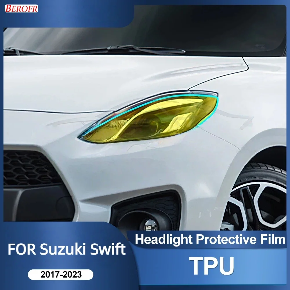 

For Suzuki Swift 2017-2023 TPU Car Headlight Protective Transparent Film Auto Body Protector Sticker Pre-cut Paint Accessories
