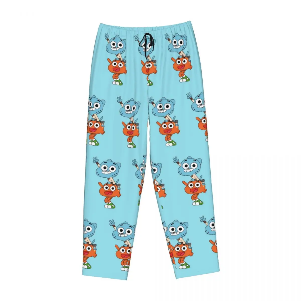 Custom Print The Amazing World Of Gumball Pajama Pants for Women Animated Comedy Sleep Sleepwear Bottoms with Pockets