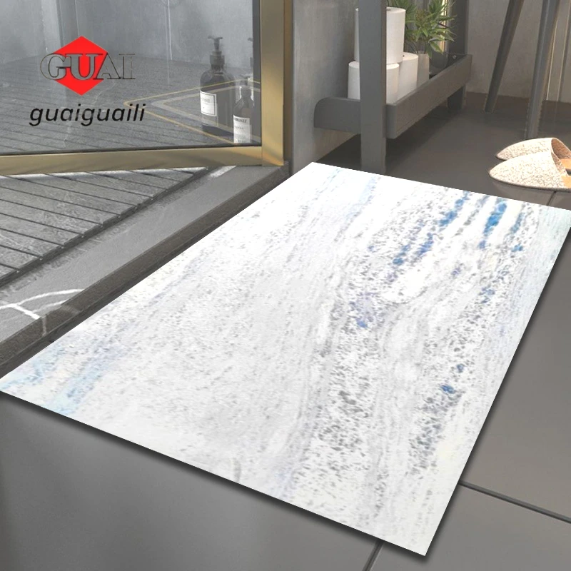 Kitchen carpet, absorbent mat,Marble Luxury Style Bathroom non-slip mat, Shower rugs ,Quick-drying carpet,bathroom door mat