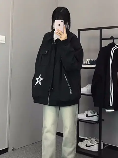 Senhoras jaquetas jeans para mulher feminino peludo ajustável botão-up ulzzang impressão floral impressão preppy textura artes duplo-deck