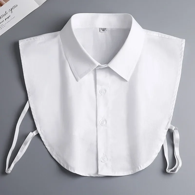 

Cotton Fake Collar Blouse Sweater OL Detachable Shirt Women Cotton Crystal Vintage Solid Detachable Shirt Clothes Accessories