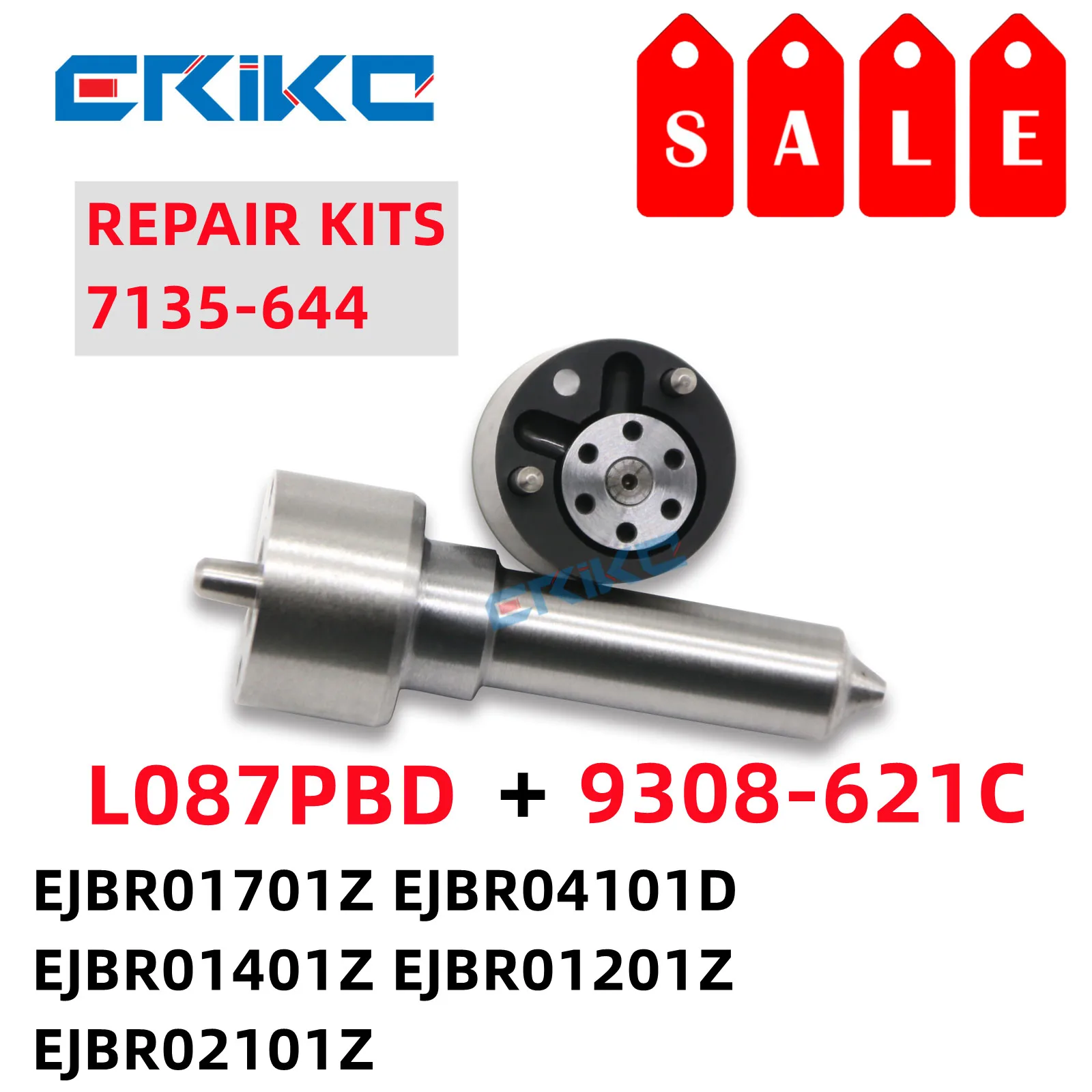 NOZZLE (L087PBD ) INJECTOR VALVE 9308-621C REPAIR KITS (7135-644)FOR for EJBR01701Z EJBR04101D EJBR01401Z EJBR01201Z EJBR02101Z