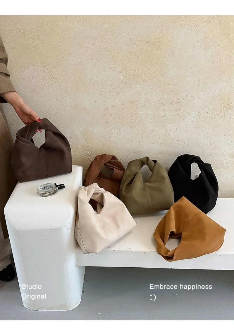 CEEKAY Wildleder-Handtasche im Hobo-Stil mit Perlenanhänger, Metallring, dünnem Riemen, vielseitig einsetzbar für den Alltag, Pendeln und Freizeit, große Kapazität – Detail 9