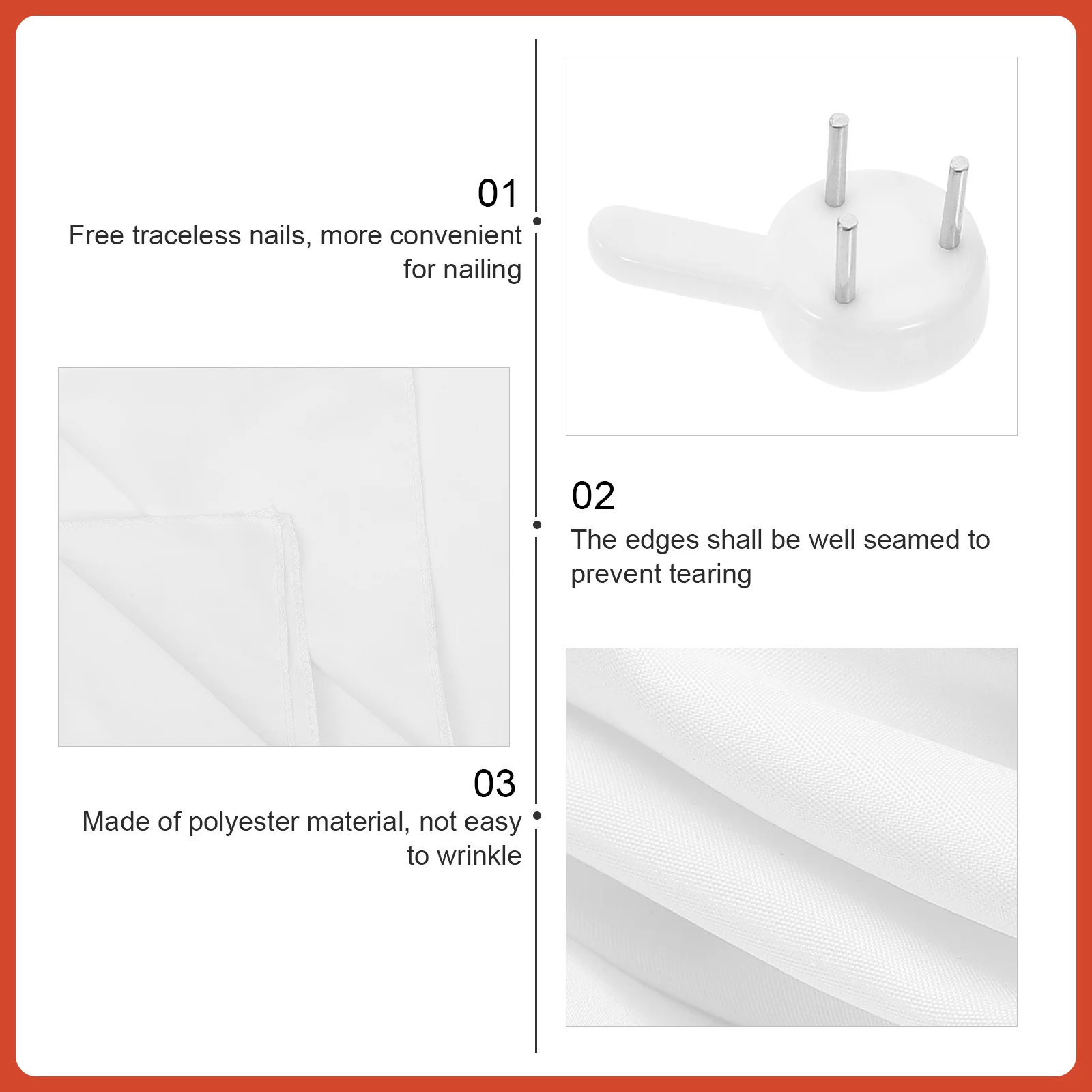 

Backdrop Polyester Curtain Photo Background for Birthday Wedding Bridal Shower Photo Booth White Backdrop