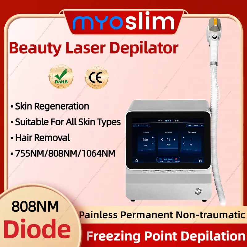 

Latest 4000W Diode Laser Hair Removal Instrument Frozen Underarm Face Body Painless Permanent Skin Regeneration And Rejuvenation