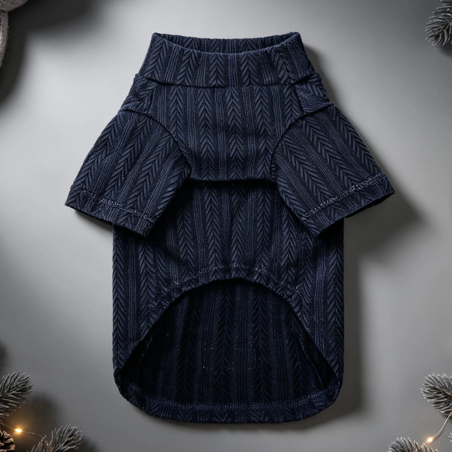Hundepullover, Rollkragenpullover für Haustiere, gestrickte Hundekleidung mit Blumenmuster, Unterhemden für kleine und mittelgroße Hunde. – Detail 15