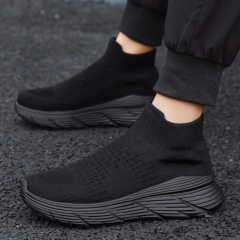 Men Running Walking sock Shoes Fashion Casual Sneakers Breathable Sport shoes Lightweight Men Sneakers Casual Shoes