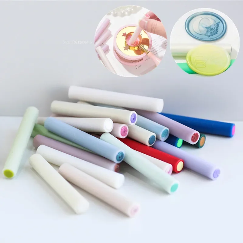 12 Color/23 Color Mixed Fire Paint Wax Stick Handmade DIY Hand Ledger Seal Pen Wax Invitation Envelope  Decoration Materials