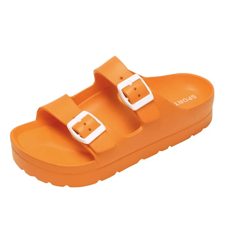 Thick Platform Cloud Slippers Women Fashion Buckle Soft Sole Pillow Slides EVA Sandals Woman Summer Beach Non-Slip Flip Flops