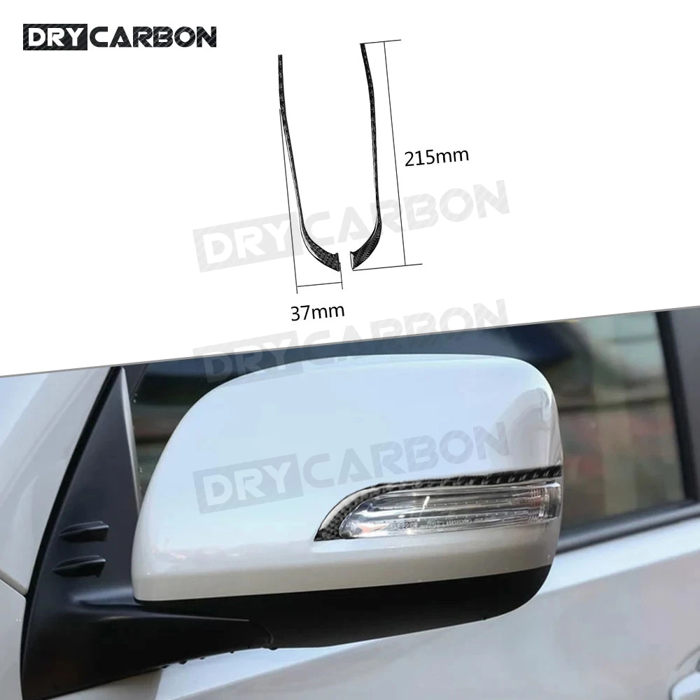 

For Toyota Land Cruiser Prado 2010-2018 Car Side Rearview Mirror Cap Carbon Fiber Trim Strips Cover Stickers