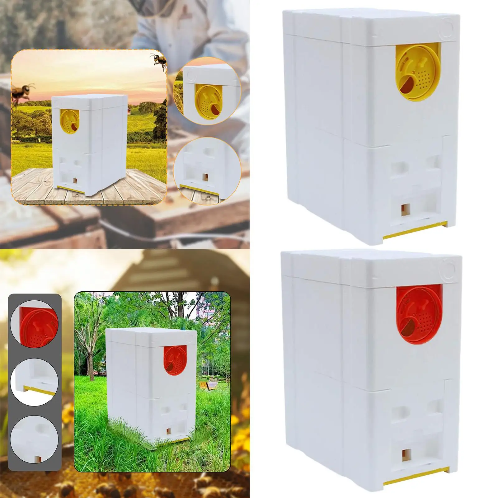 

Queen Bee Breeding Box Lightweight Professional Mini Mating NUC Box for Balcony Early Spring late Autumn Hot Summer Garden