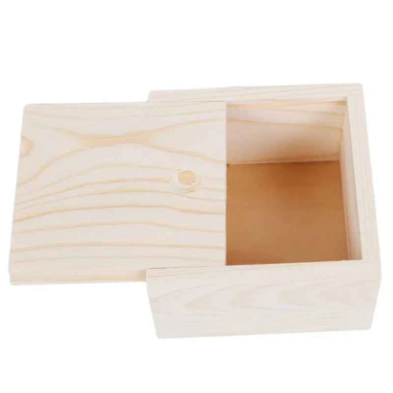 Jewelry Box Desktop Natural Wood Clamshell Storage Hand Decoration Wooden Box Postcard Storage Box