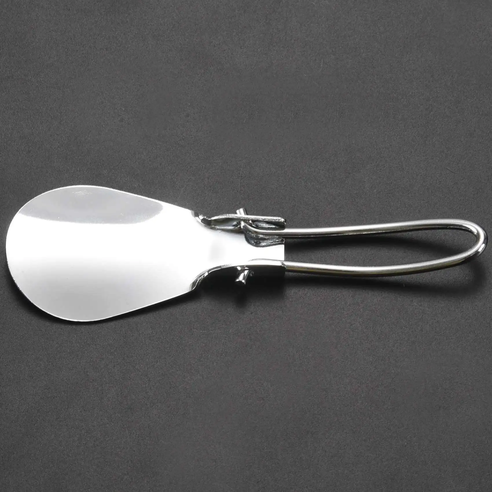 12*3.8cm Professional Foldable Stainless Steel Shoe Horn Long Shoespooner Spoon