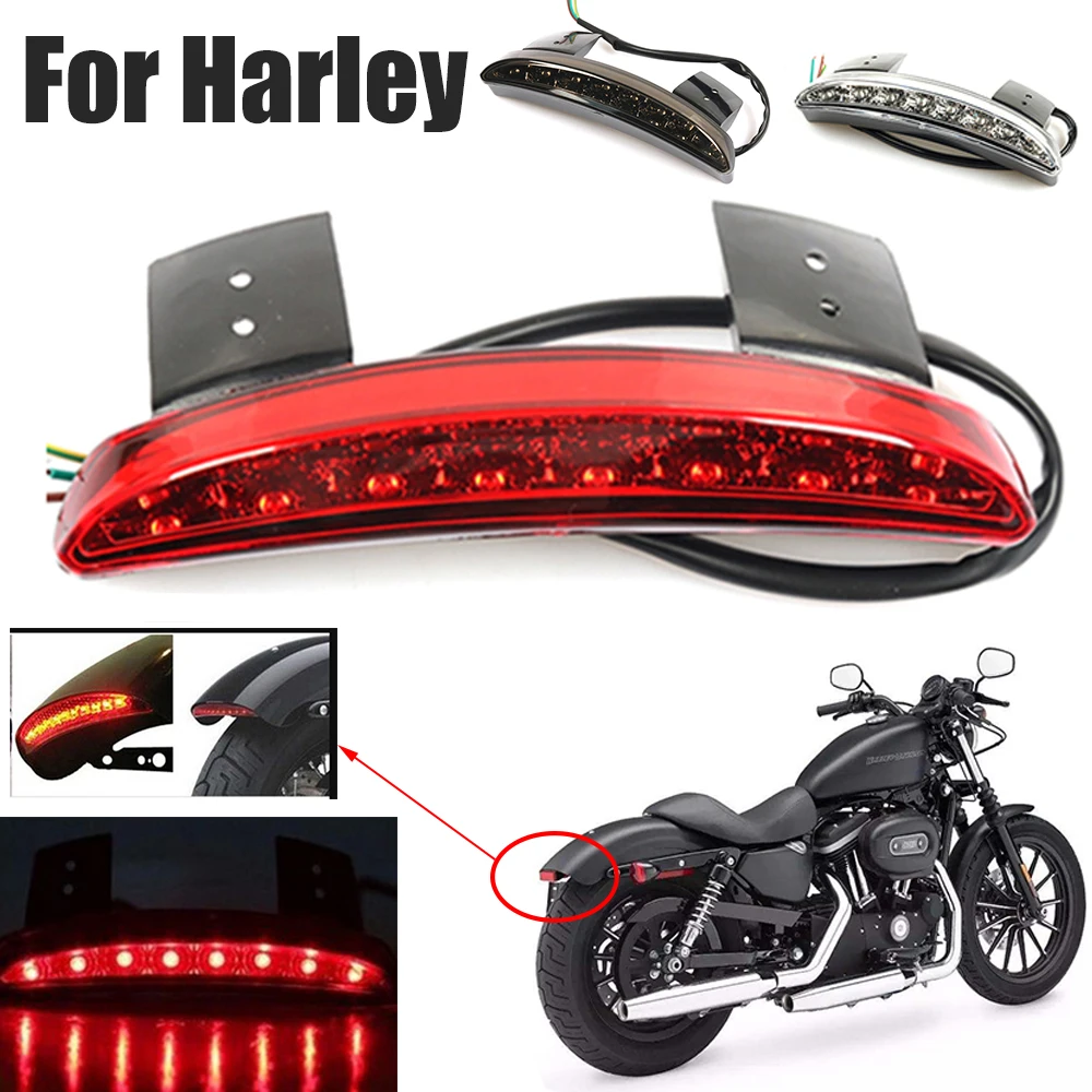 Motorcycle Lights Rear Fender Under Edge Brake Stop Taillight Tail light For Harley Davidson Touring Sportster XL883 XL 883 1200