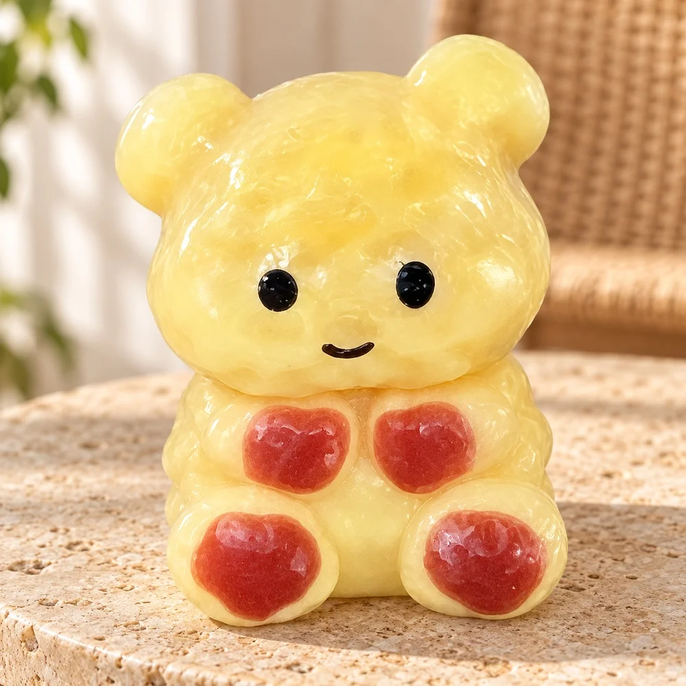Butter Bear Squishy Squeeze Toy TPR Soft Fidget with Playful Detailed Shape for Adults Teens Desk Companion Gift Single Piece
