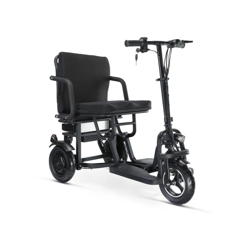 

Легкий складной портативный трехколесный электрический скутер-трицикл для взрослых с ограниченными возможностями на литиевой батарее