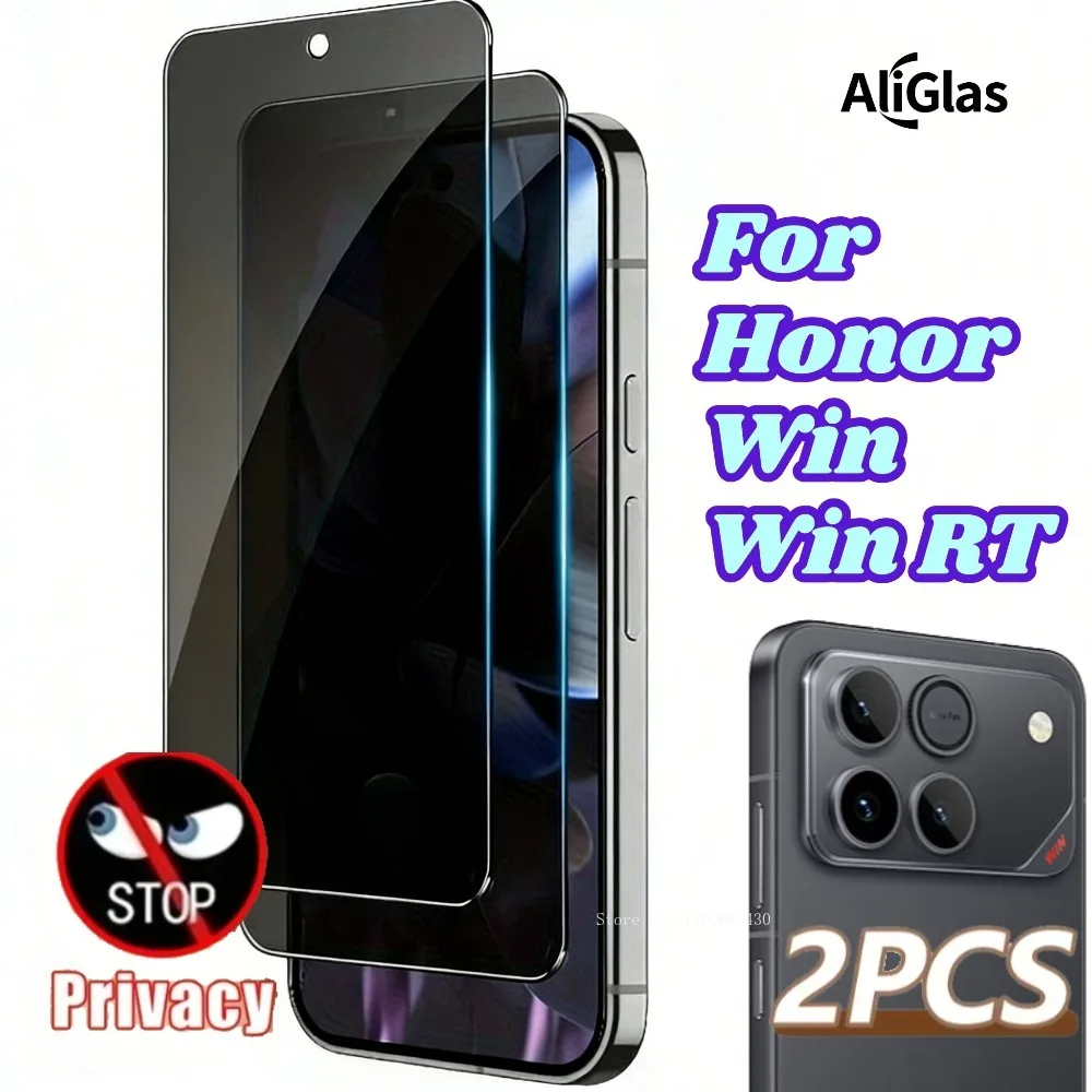 

2 Pack Anti Peeping Tempered Glass Film for Honor Win RT Anti Spy Glossy Screen Protectors For Honor Win Series Tempered Film
