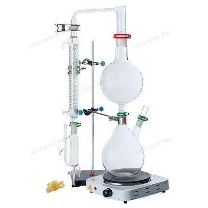 

Essential oil extraction separator device 500/1000/2000ml distillation equipment condenser water distillation-machine glass