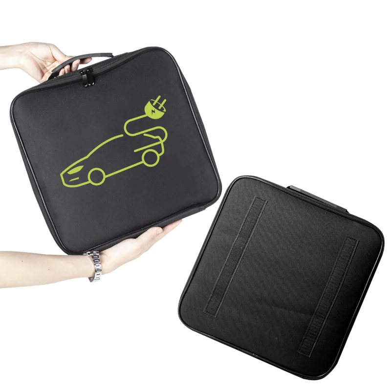 

Oxford Car Cable Trunk Storage Box Fire Resistant for Electric Vehicle Charger Plugs Sockets Charging Gun Storage Bag