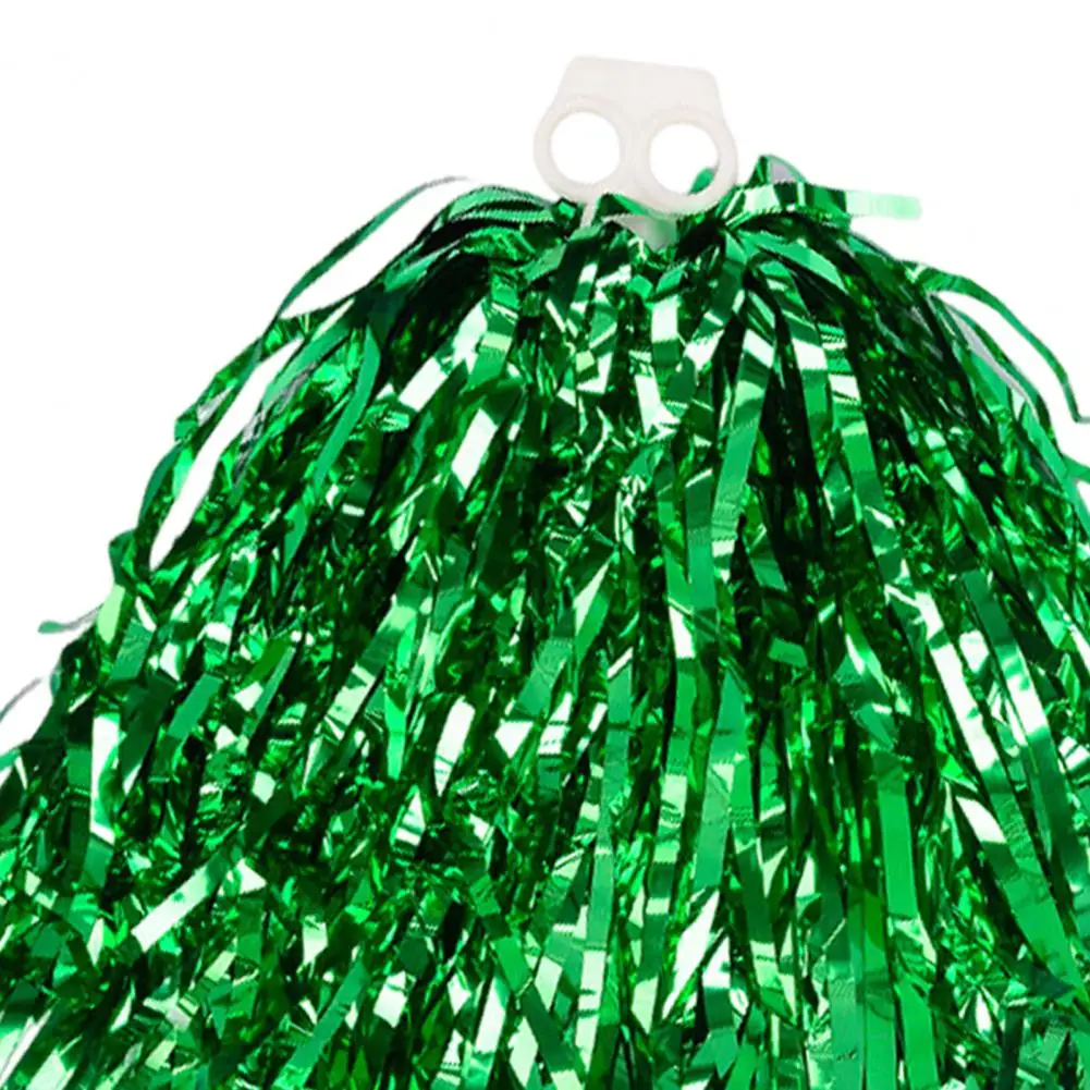 メタリックフォイルチアポンポン、ハンドル付きチアリーディングコスチュームアクセサリー、チームスピリット、スポーツダンス、チアリング用チアリーダーポンポン