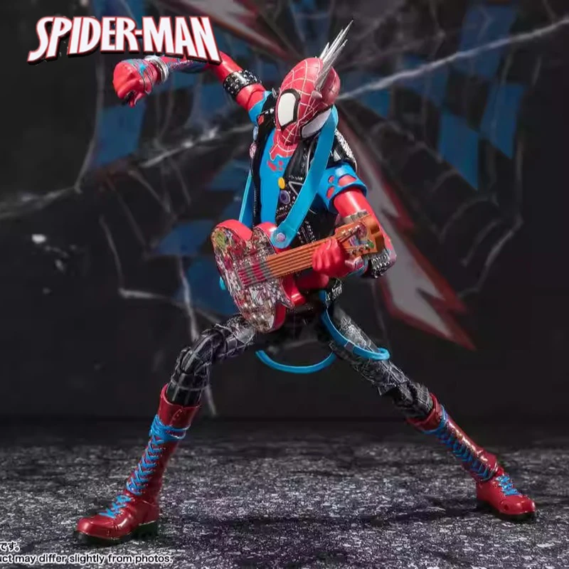 Bandai SHF Spider Man Crosses the Universe Punk Spider Man Hobart Middot Mobile Handheld Model Male Gift