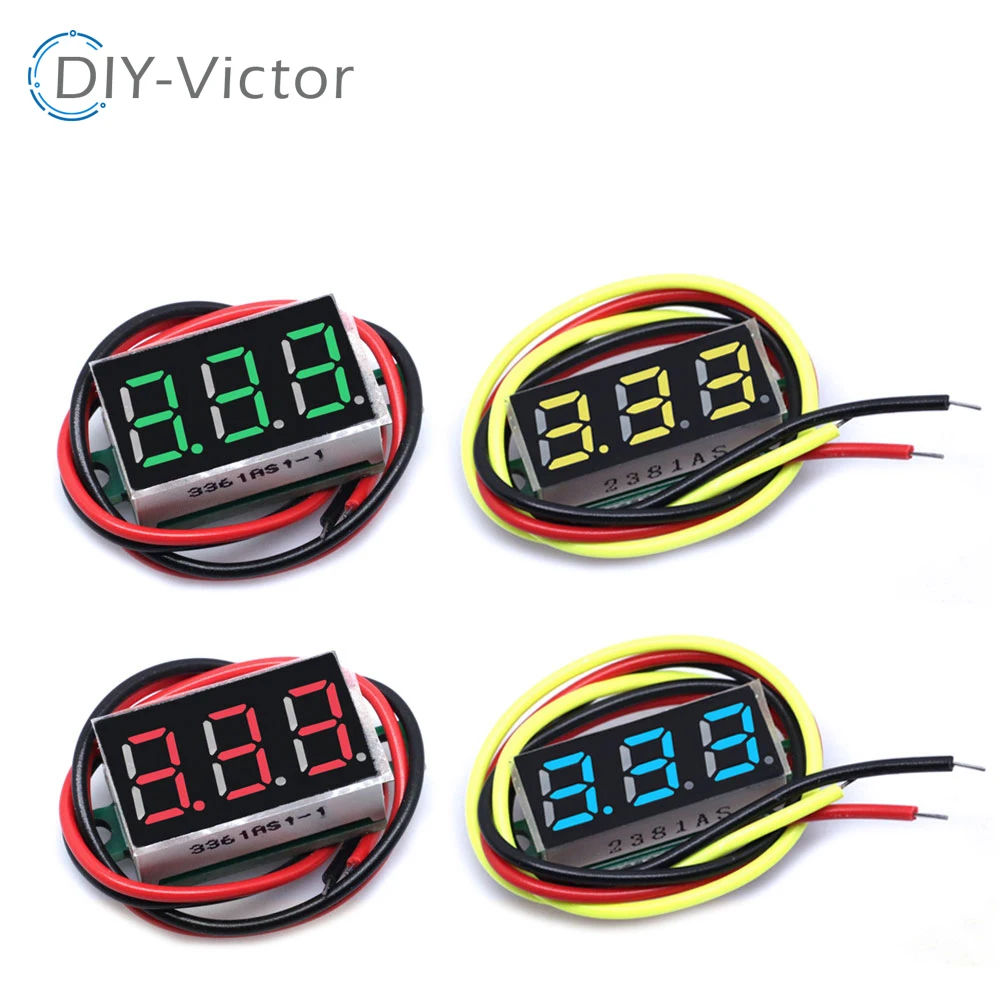 0,28 Zoll 0.36 "DC 0-V 2 Leitung 3-Draht Mini-Messgerät Spannungs messer Voltmeter Kopf LED-Anzeige Digital Panel Meter Detektor Werkzeuge