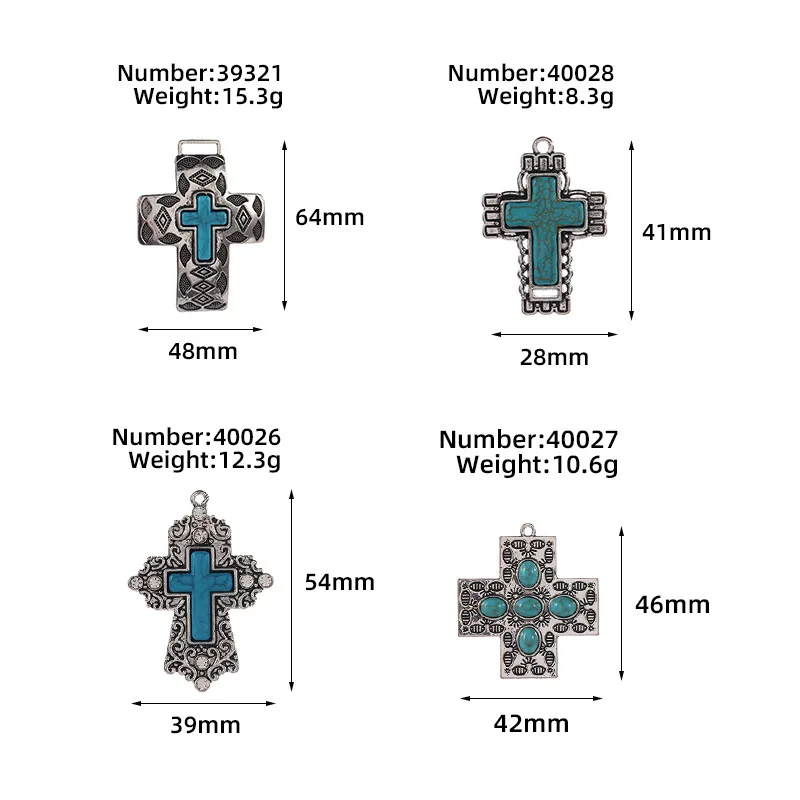 Koop DIY-accessoires van kruislegering, armbanden, hangers, decoraties en hangers, retro kettingen