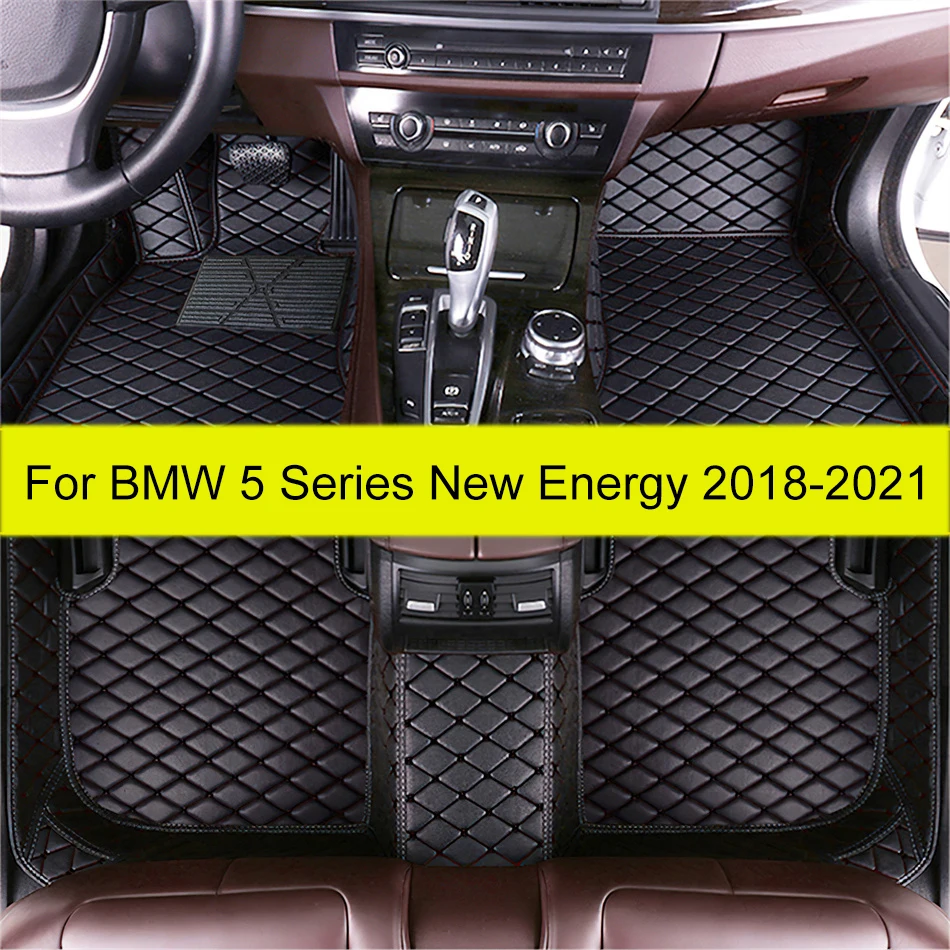 Car Floor Mats For BMW 5 Series New Energy 520e 530e 545e 2018 2019 2020 2021 Custom Foot Pads Carpet Cover Interior Accessories