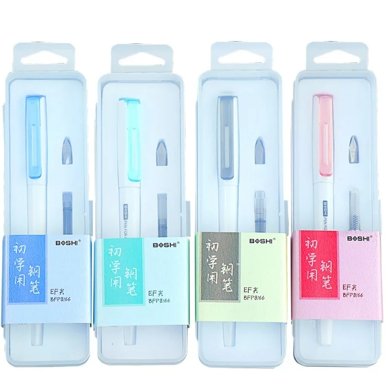 New Popular Boshi BFP8166 Fountain Pens 4-Color Can Be Used For Student Writing Tools Gift Business Office Stationery Supplies