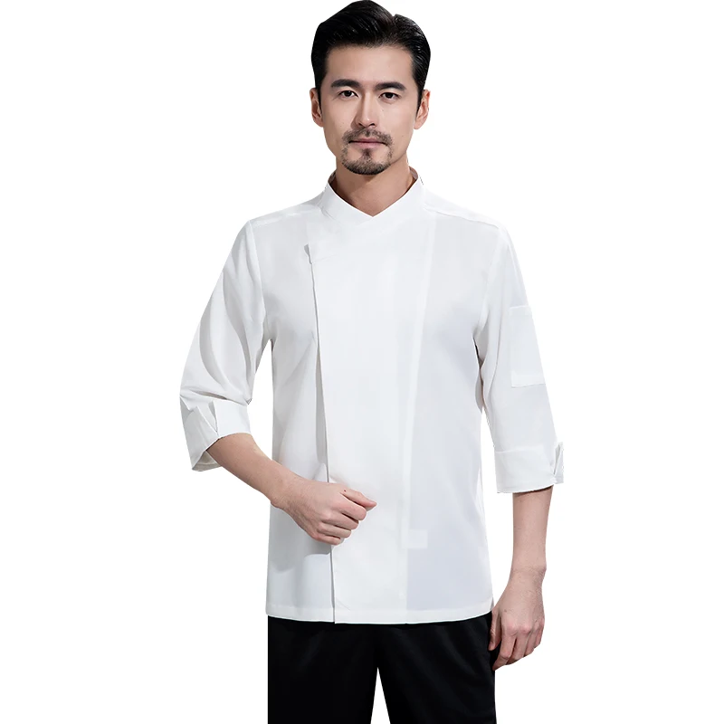 Men's Chef Clothing for Summer, Comfortable and Breathable, Restaurant Workwear, Bakery, Cafe, Group Uniforms, Buffet