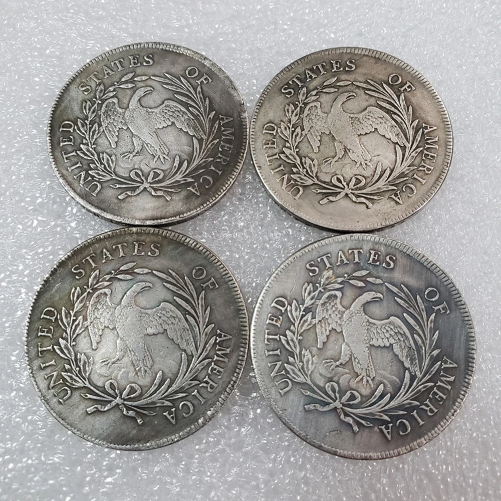 الأمريكية 1795/1796/1797/1798 مجموعة العملات التذكارية تمثال الحرية عملة تذكارية الحرف الحلي عملة الولايات المتحدة الأمريكية #5