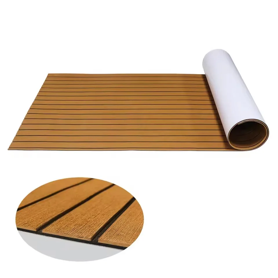 Faux Teak EVA Foam Boat Flooring Pad Self Adhesive Marine Deck Mat Yacht Flooring Carpet Sheet Home Sticker Dropshipping