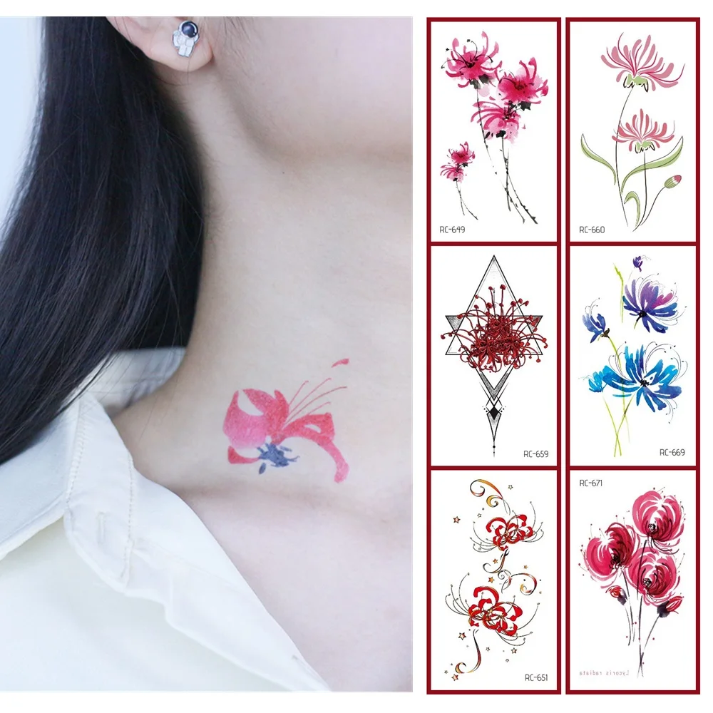 

Искусственная татуировка, 48 видов, черного цвета, временная роспись, эскиз, водонепроницаемые наклейки для тела, тотем, животные, цветок, перья, лось, сова