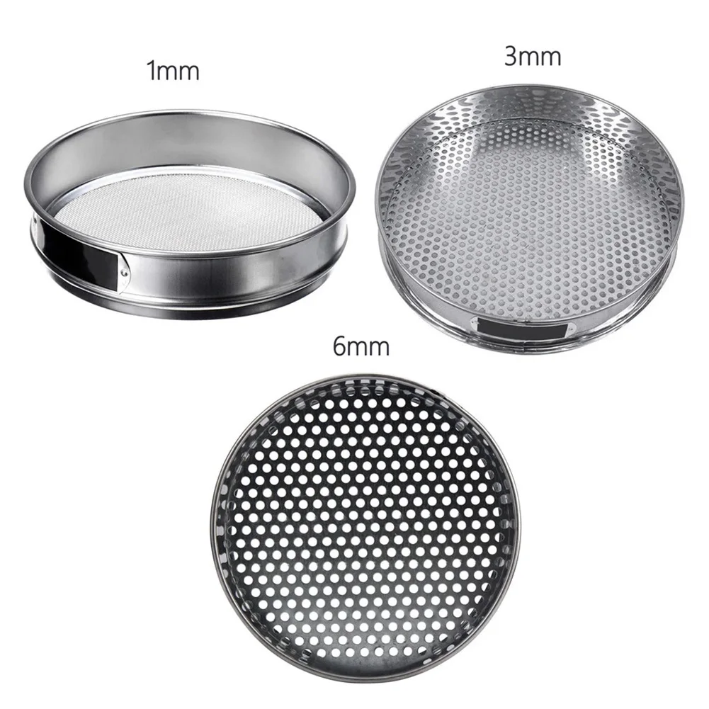 Metal Garden Soils Sieve Mesh 1mm 3mm 6mm Compost Soils Large Stone Strainertools Filtration Gardening Tool Accessories 3 Size