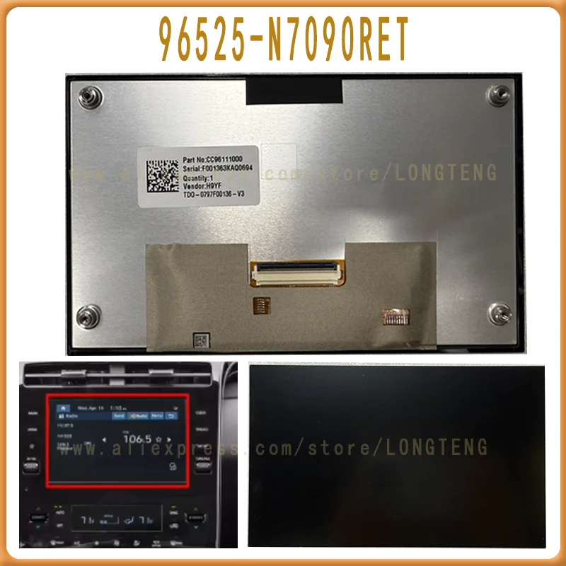 96525-N7090RET 96525N9200RET LCD Display Touch screen hyun-d 8 inch For 2021 - 2024  T-uc-son Car navigation screen radio screen