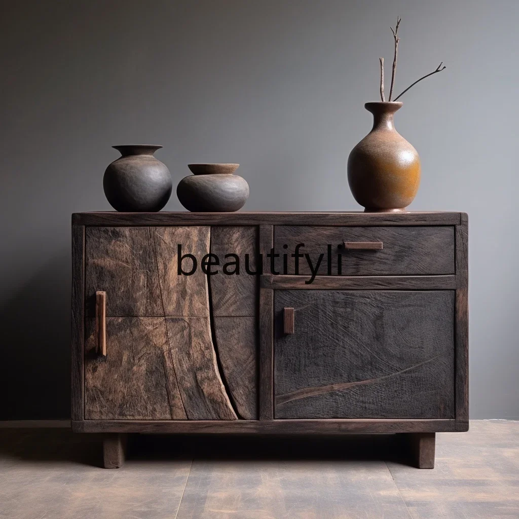 

zqqqqOld wood dining side cabinet locker New Chinese living room B & B tea room storage cabinet