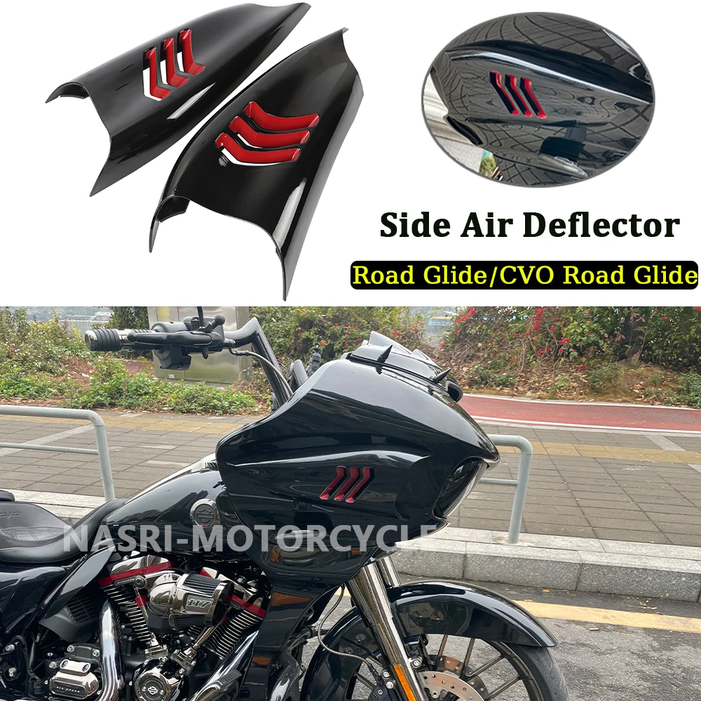 

Motorcycle Accessories Side Fairing Air Deflector Black Decorative Cover For Harley Road Glide Custom FLTRX Special FLTRXS 2015-
