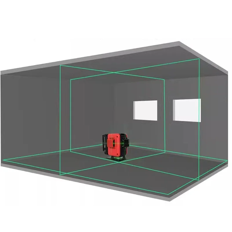 Laser level green light 12-line wall-mounted all-in-one machine infrared level high-precision strong light thin laser