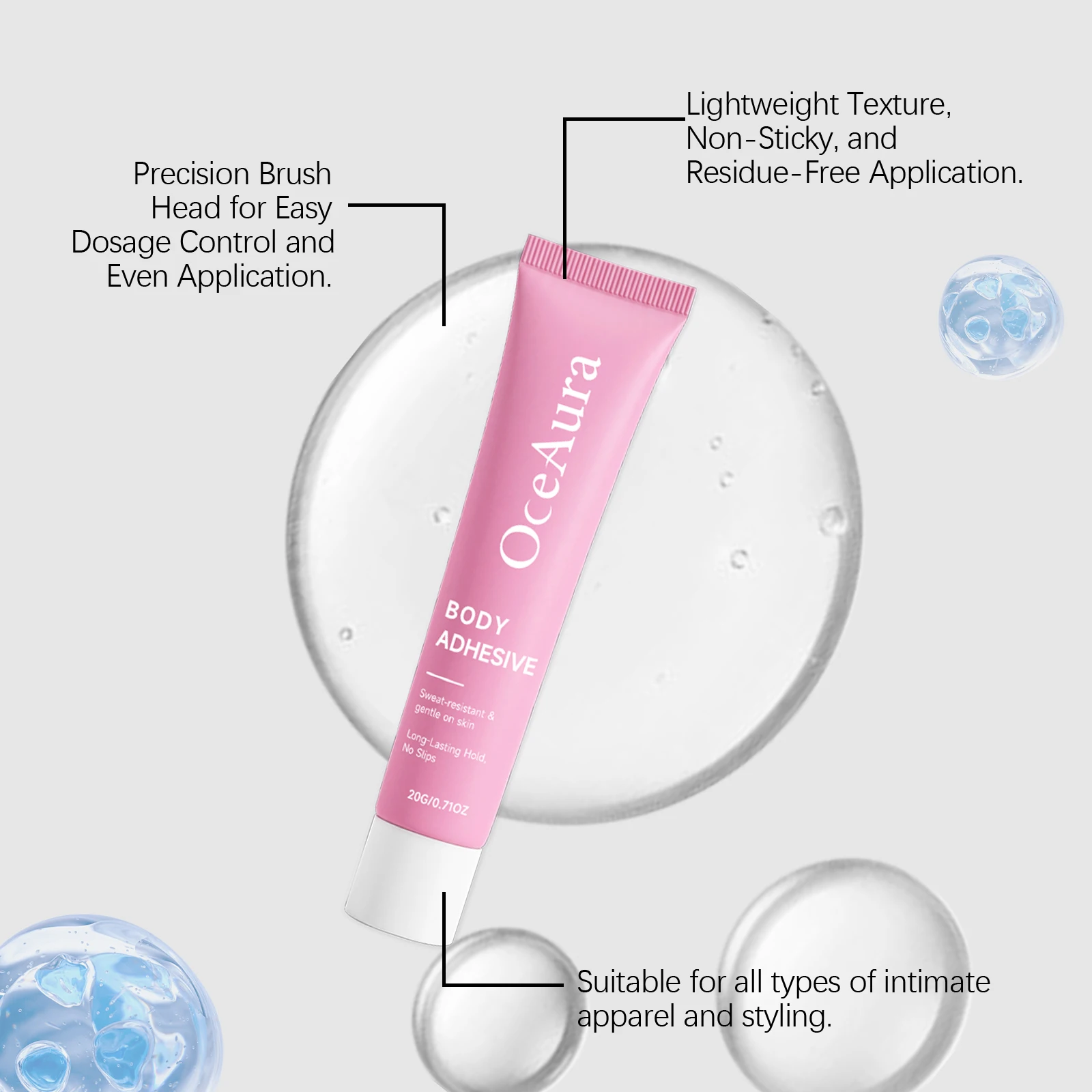 Anti-Slip Clothes Body Adhesive Lasting Sweatproof Quick Drying Liquid Clothing Fixed Fitted Skin Prevent Exposure Essentials